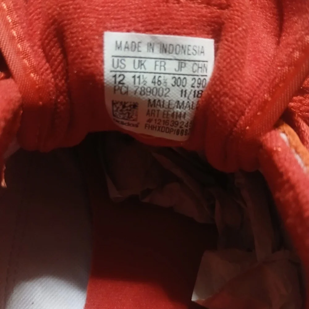 Adidas‎ Continental 80 Sneakers Mens 12 Red Leather Low Top EE4144 Retro Shoes